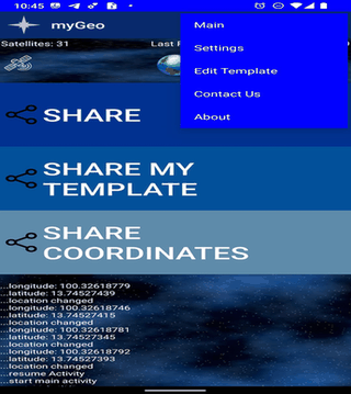 Mygeo screenshot