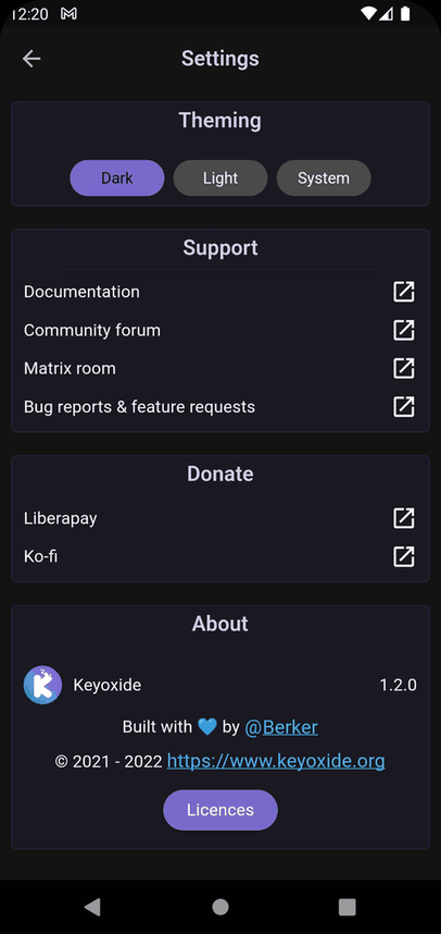 Keyoxide screenshot
