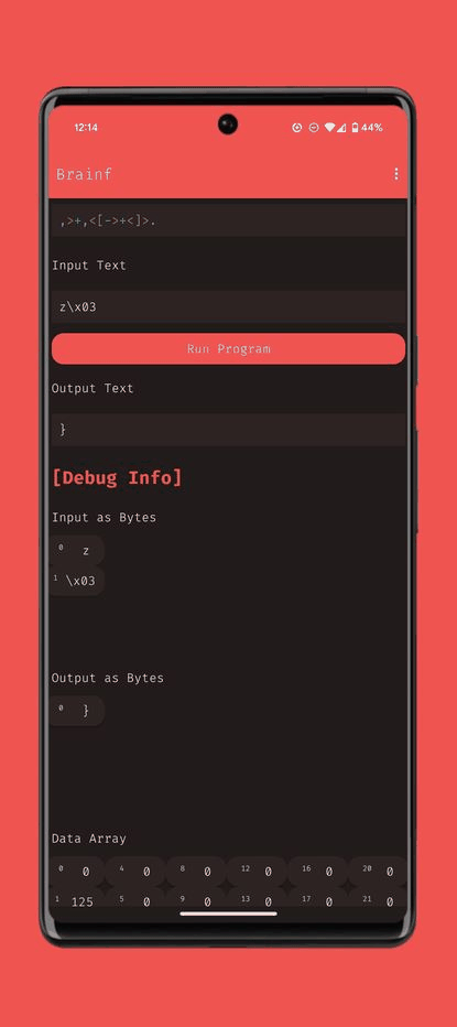 Brainf screenshot