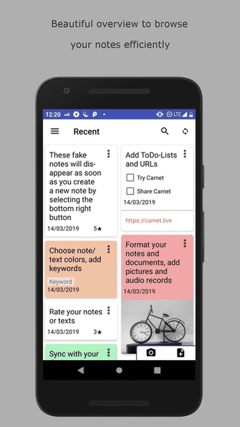 Carnet screenshot