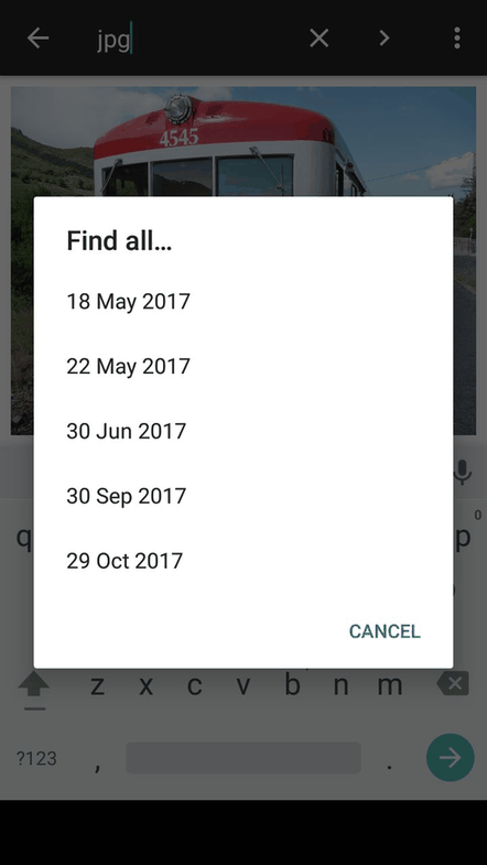 Diary screenshot