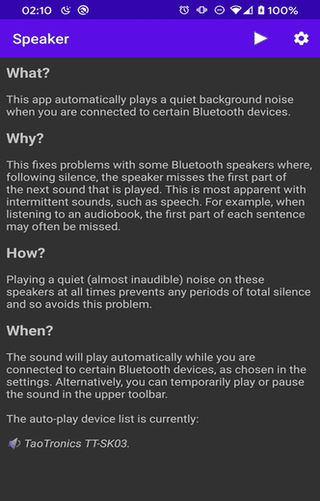 Speaker screenshot
