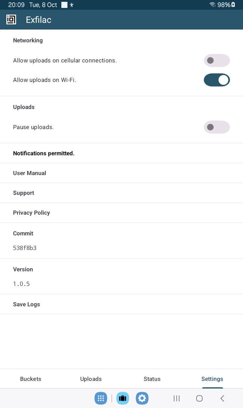 Exfilac screenshot