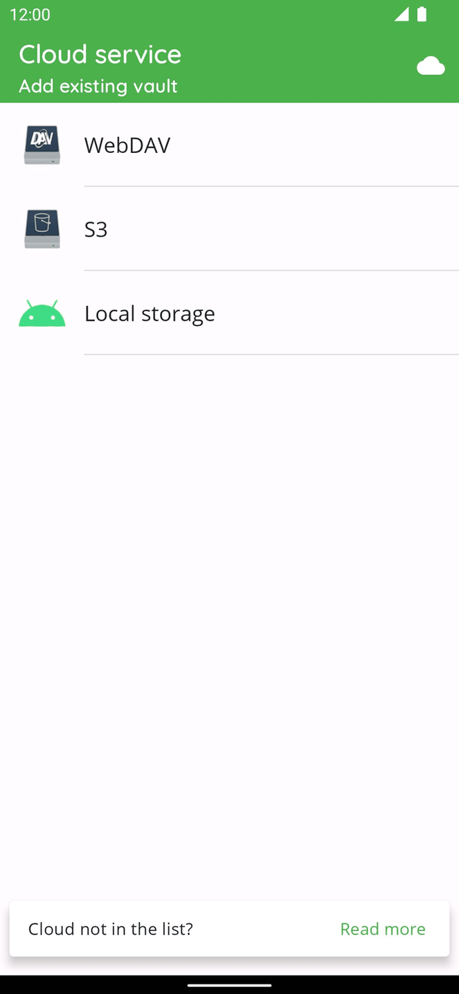 Cryptomator screenshot