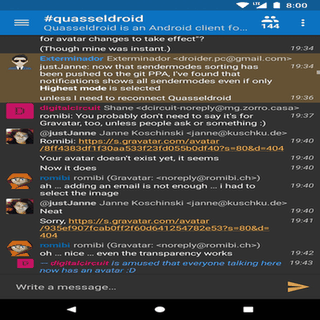 Quasseldroid screenshot