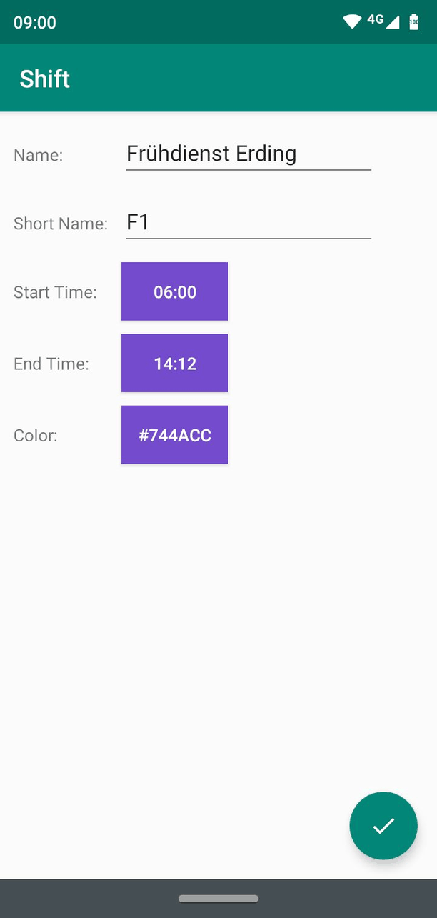 ShiftCal screenshot