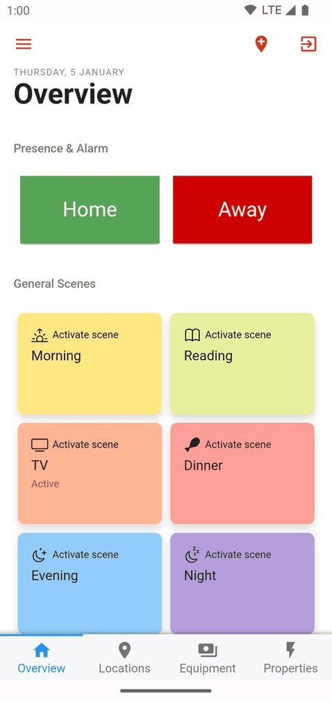 openHAB screenshot