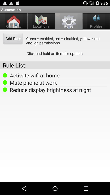 Automation screenshot