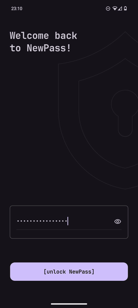 NewPass screenshot