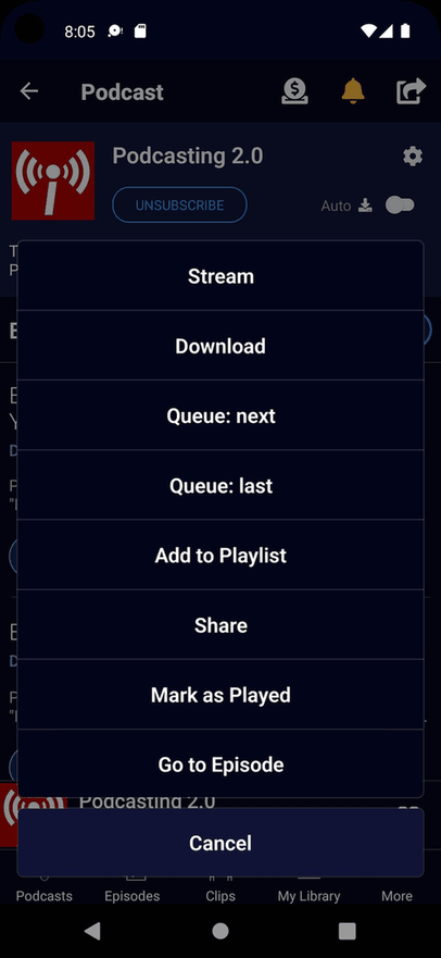 Podverse screenshot