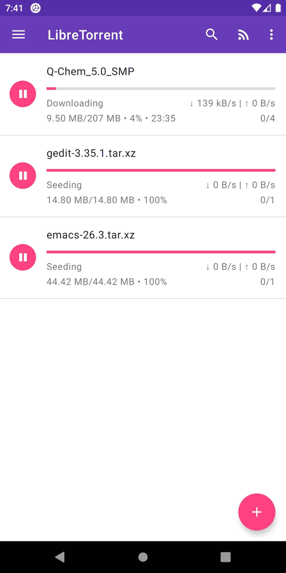 LibreTorrent screenshot