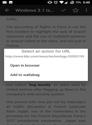 wallabag screenshot