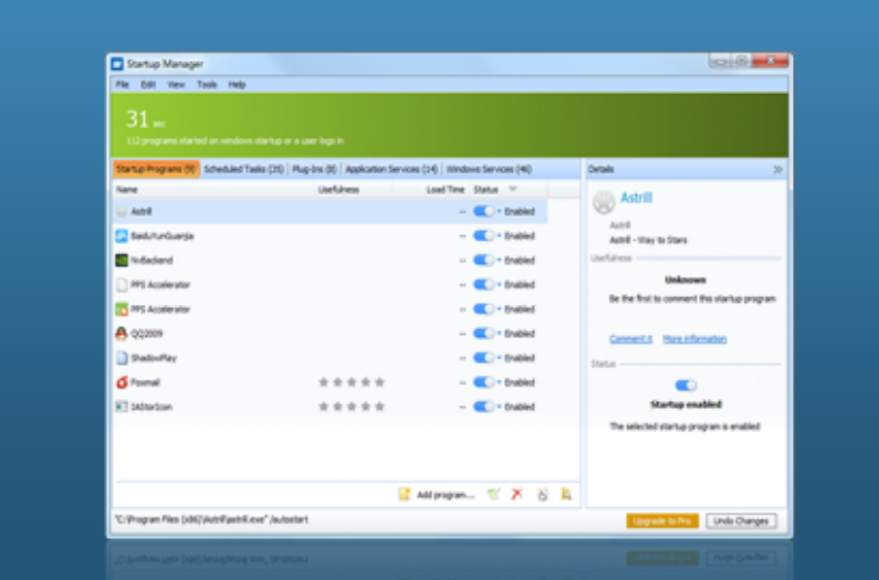 Quick StartUp screenshot