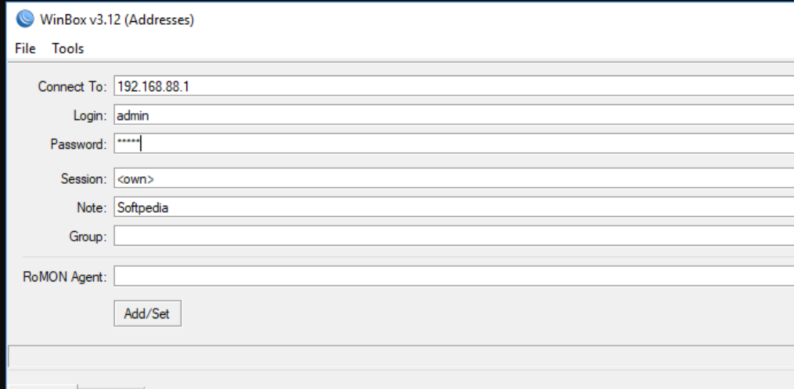 WinBox screenshot