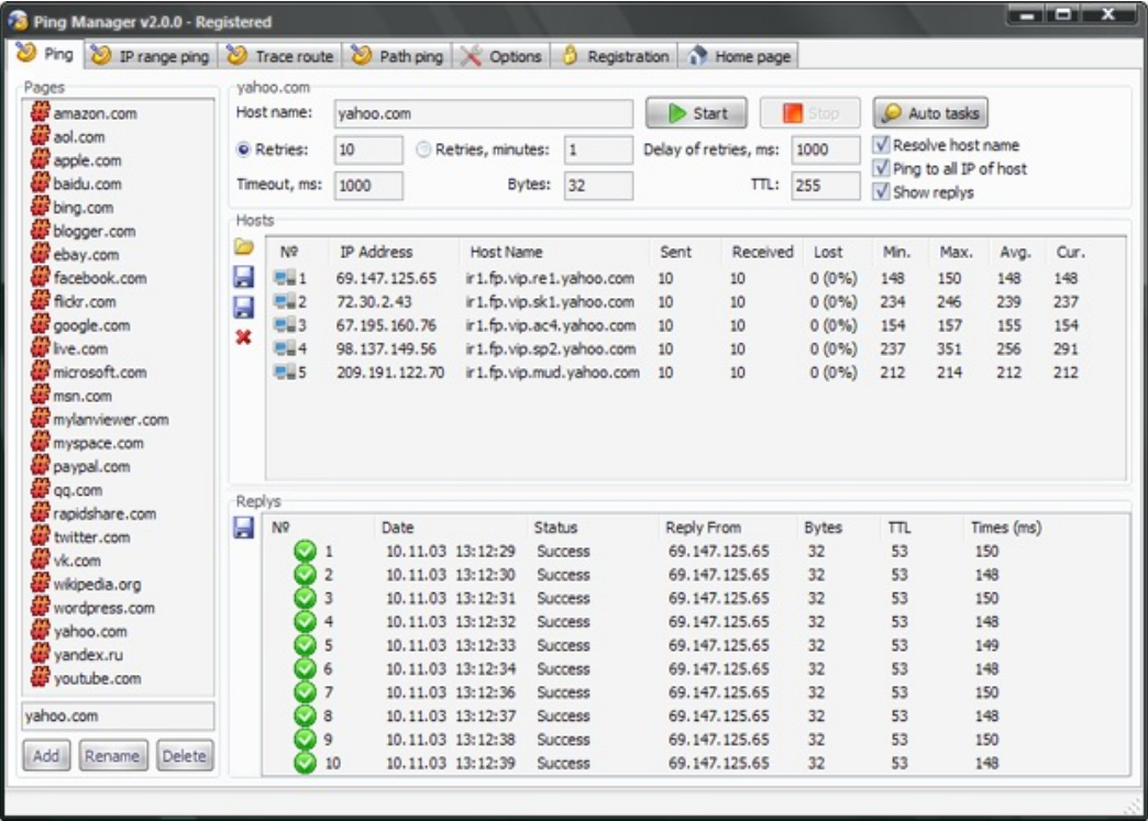 Multi-Ping Controller screenshot