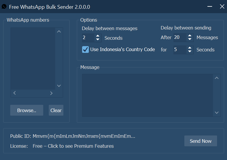 Free WhatsApp Bulk Sender screenshot