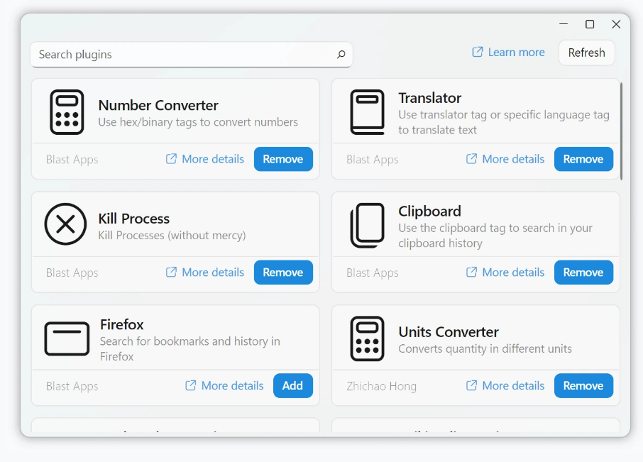 Fluent Search screenshot
