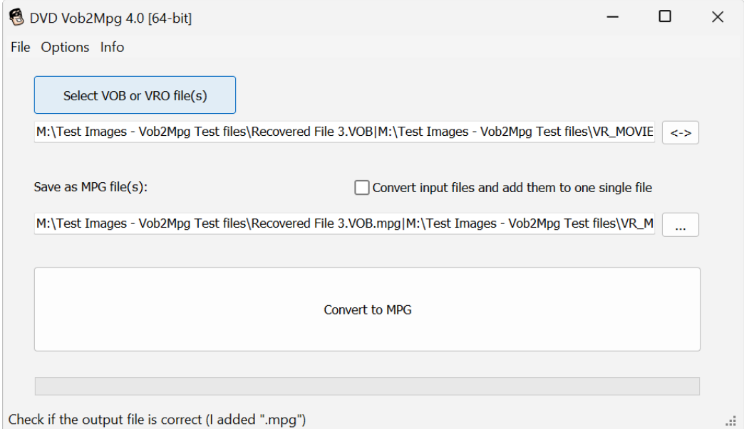 DVD Vob2Mpg screenshot