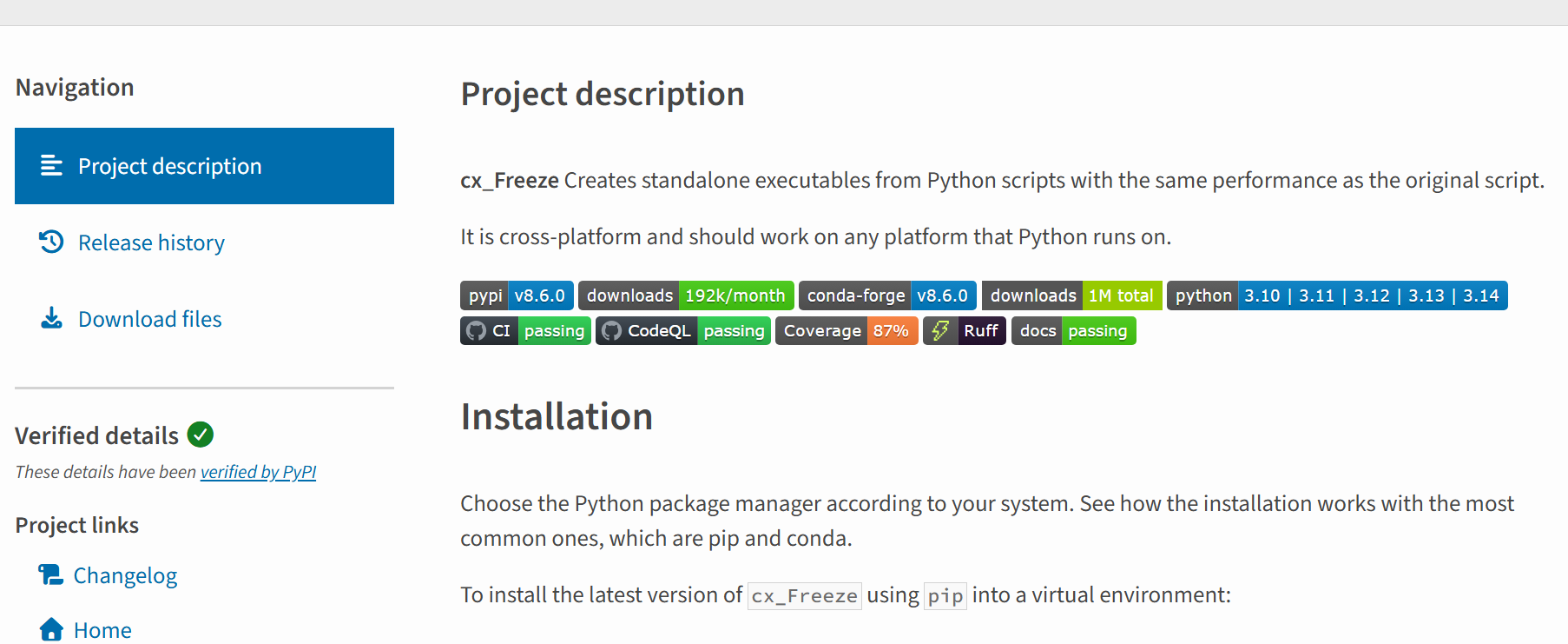 cx_Freeze screenshot