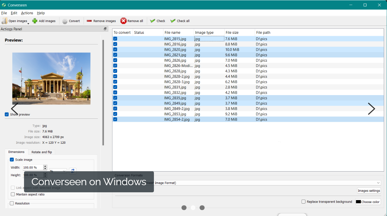 MultiFormat Image Processor screenshot