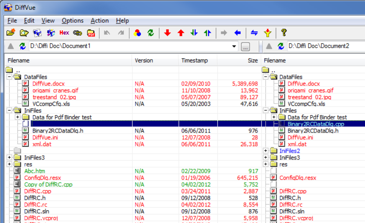 DiffVue screenshot