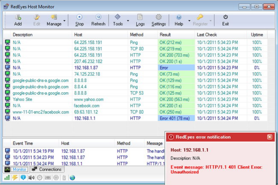 ServiceWatch Pro screenshot
