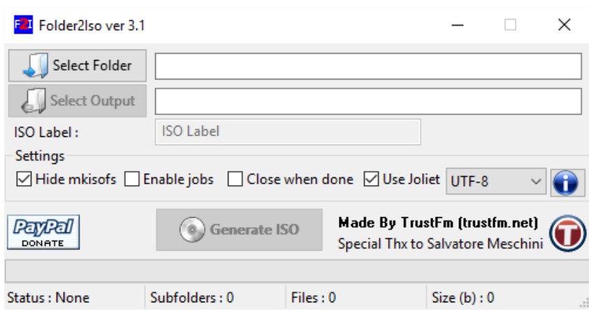 Folder2ISO screenshot