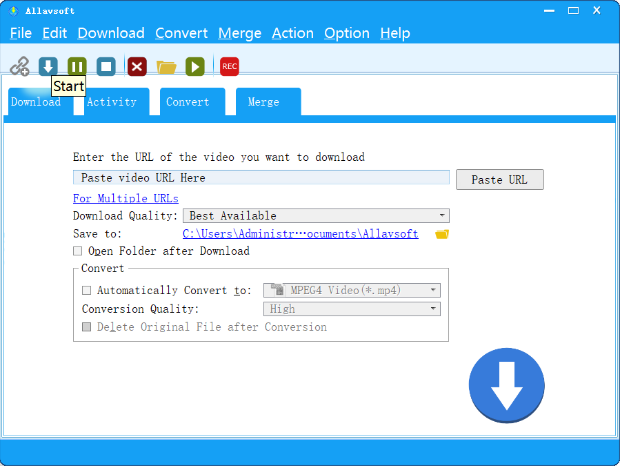 Allavsoft screenshot