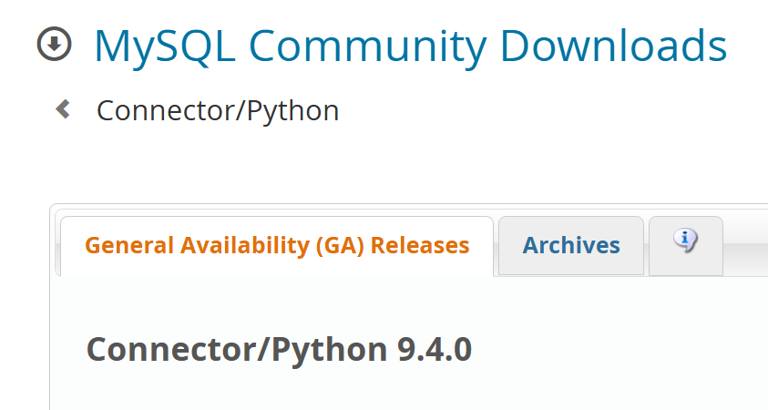 MySQL Connector/Python screenshot