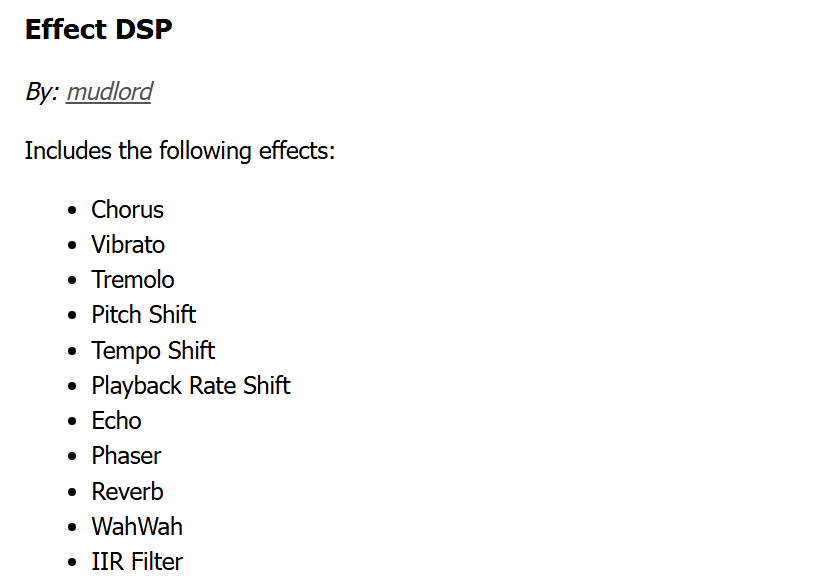 Effect DSP screenshot