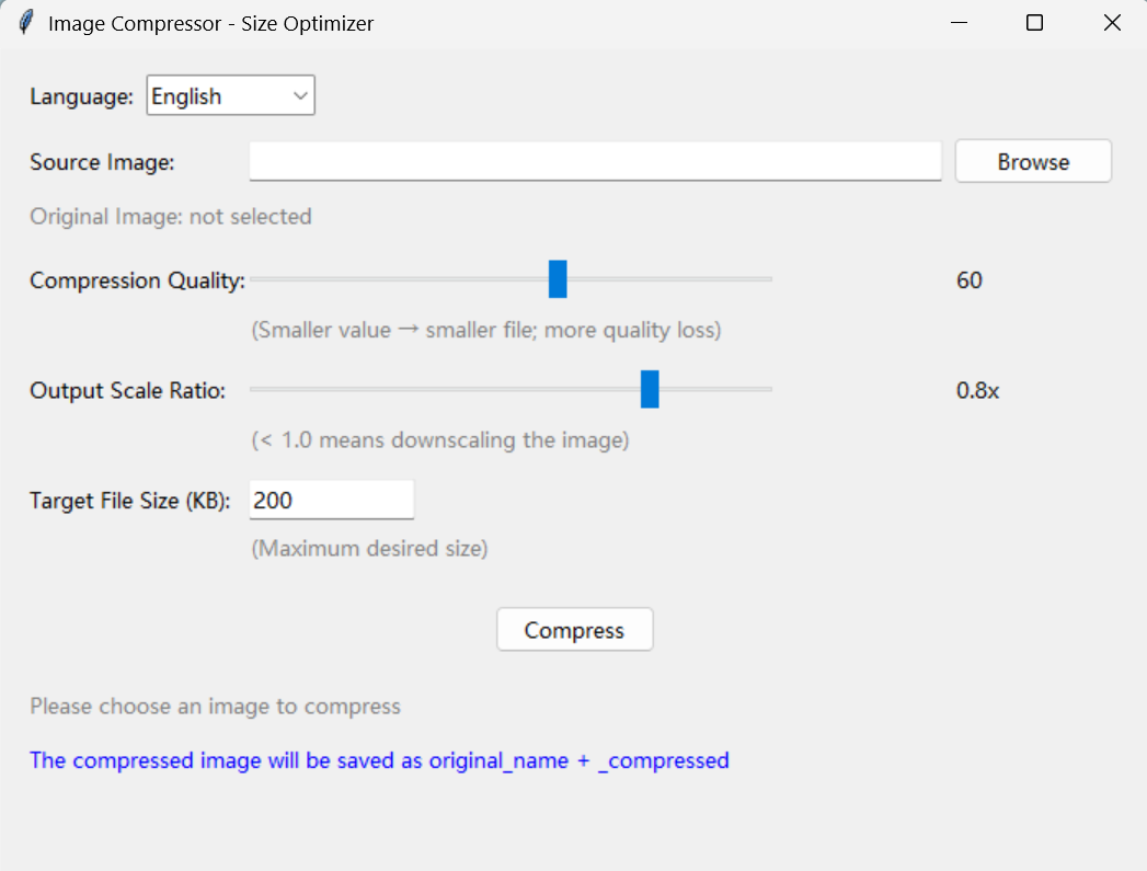 Image Compressor screenshot