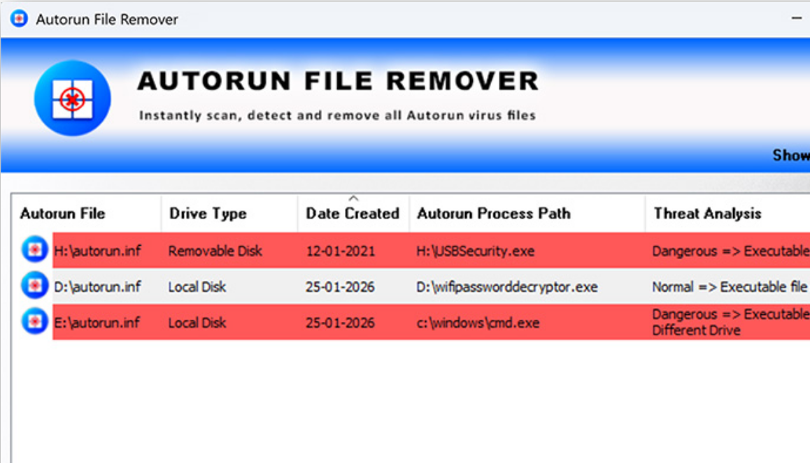 Autorun File Remover screenshot