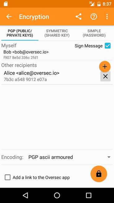 Oversec screenshot