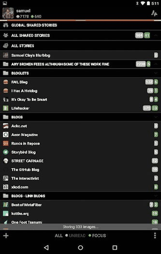 NewsBlur screenshot