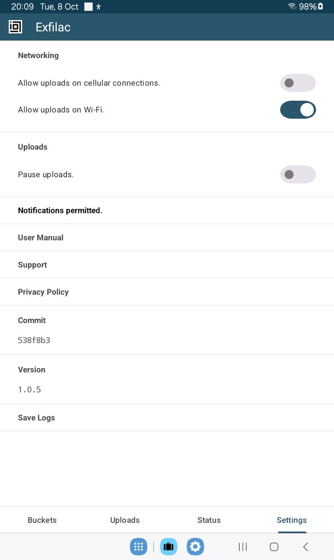 Exfilac screenshot