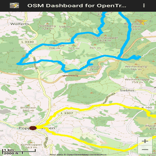 OSM Dashboard for OpenTracks screenshot