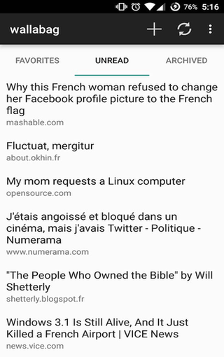 wallabag screenshot