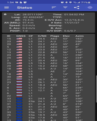 GPSTest screenshot