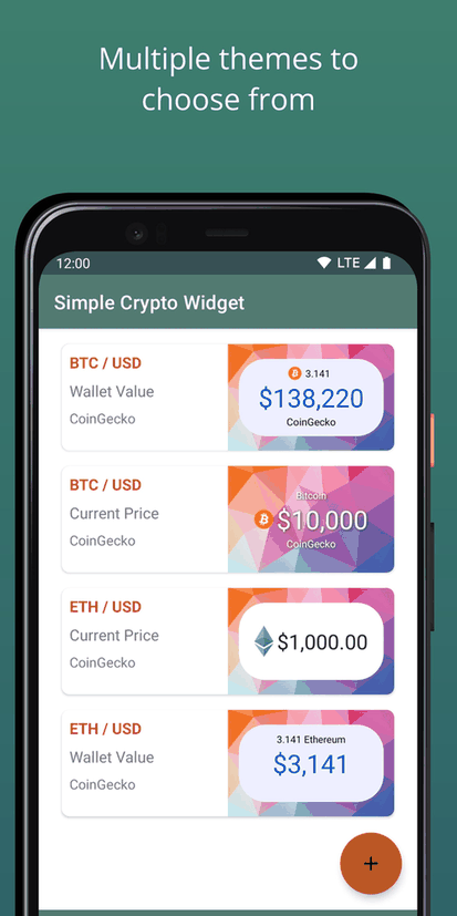 Simple Crypto Widget screenshot