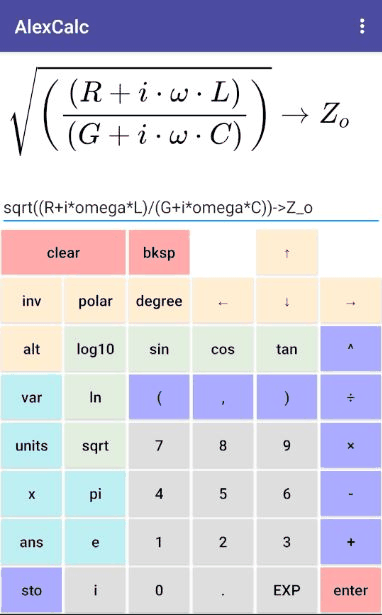 AlexCalc screenshot
