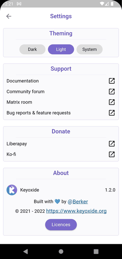 Keyoxide screenshot