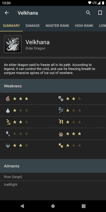MHWorld Database screenshot