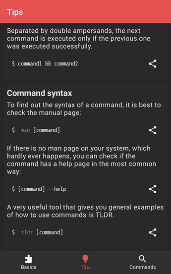 Linux Command Library screenshot