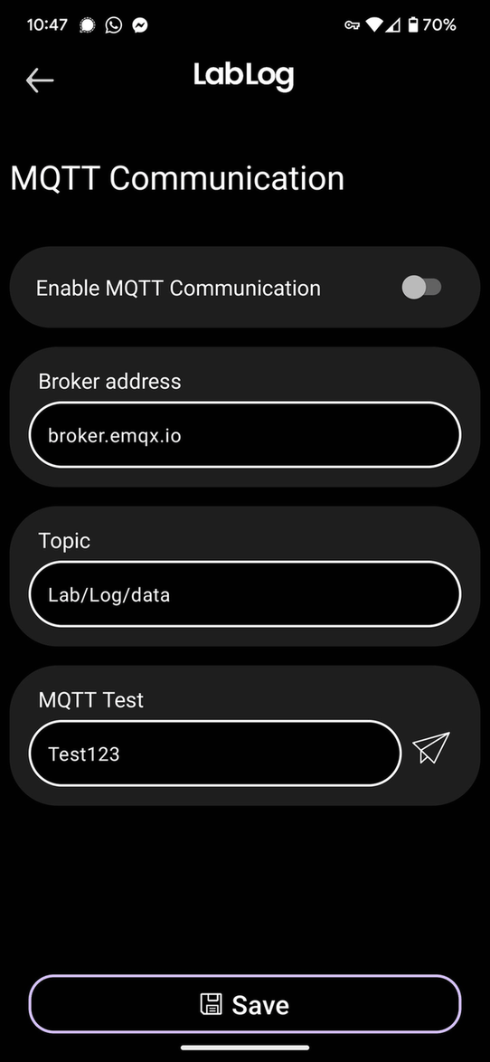 LabLog screenshot