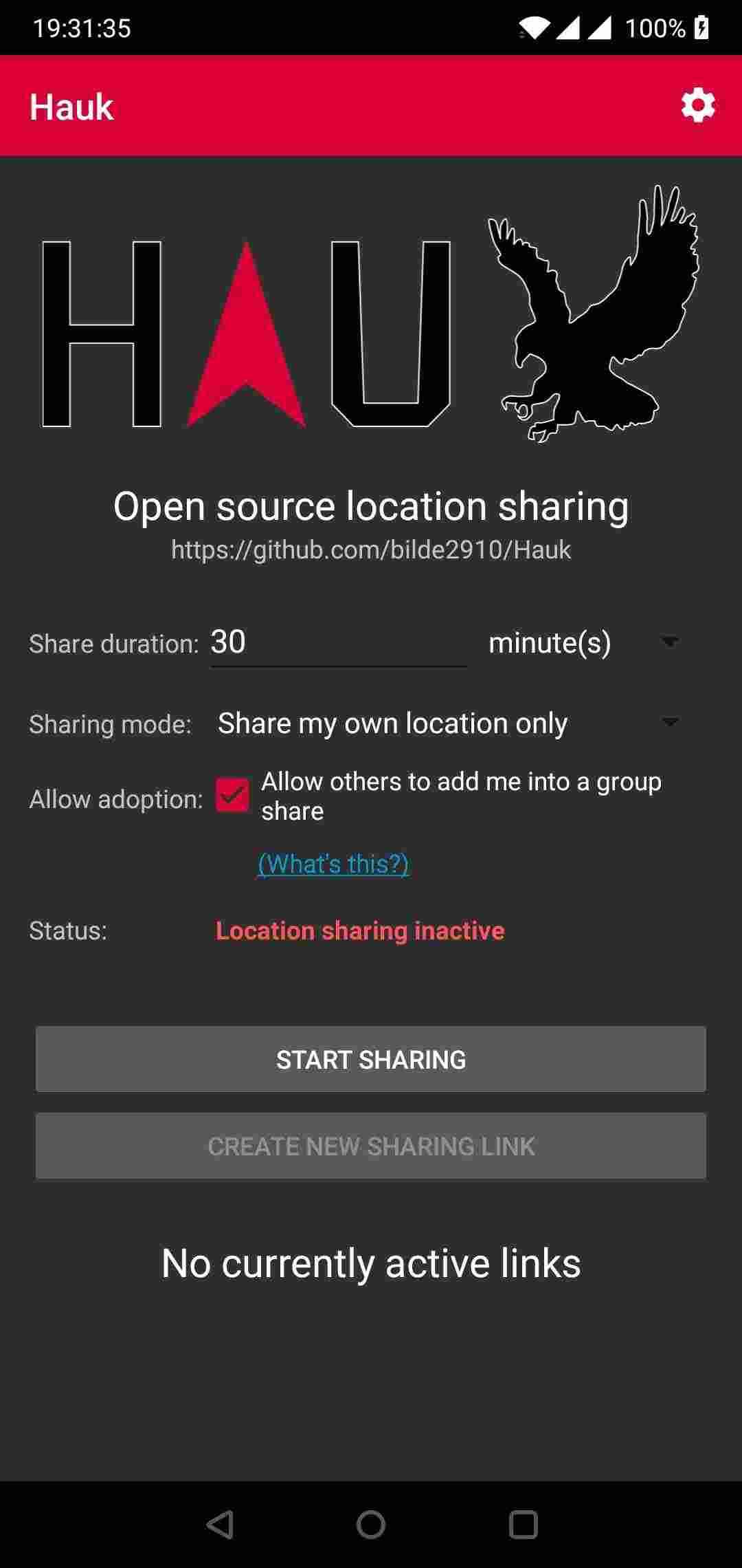Hauk screenshot