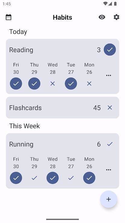 Habits screenshot