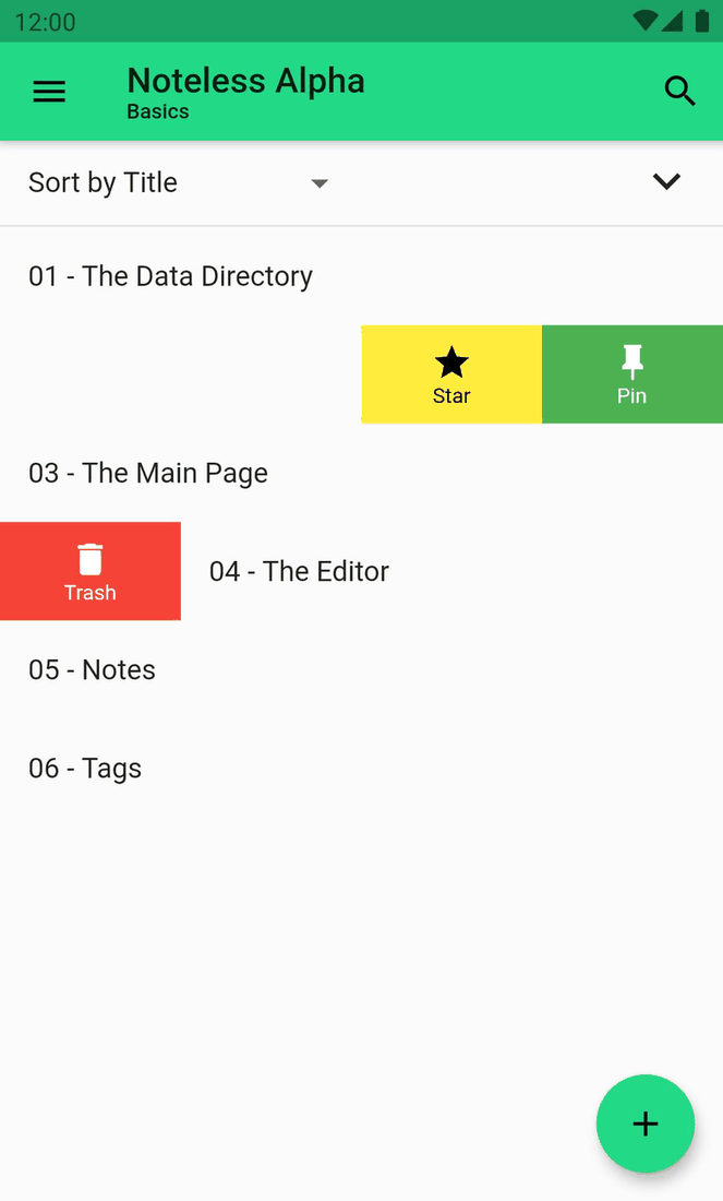 Noteless screenshot