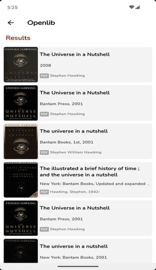 Openlib screenshot