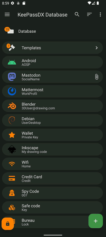KeePassDX screenshot