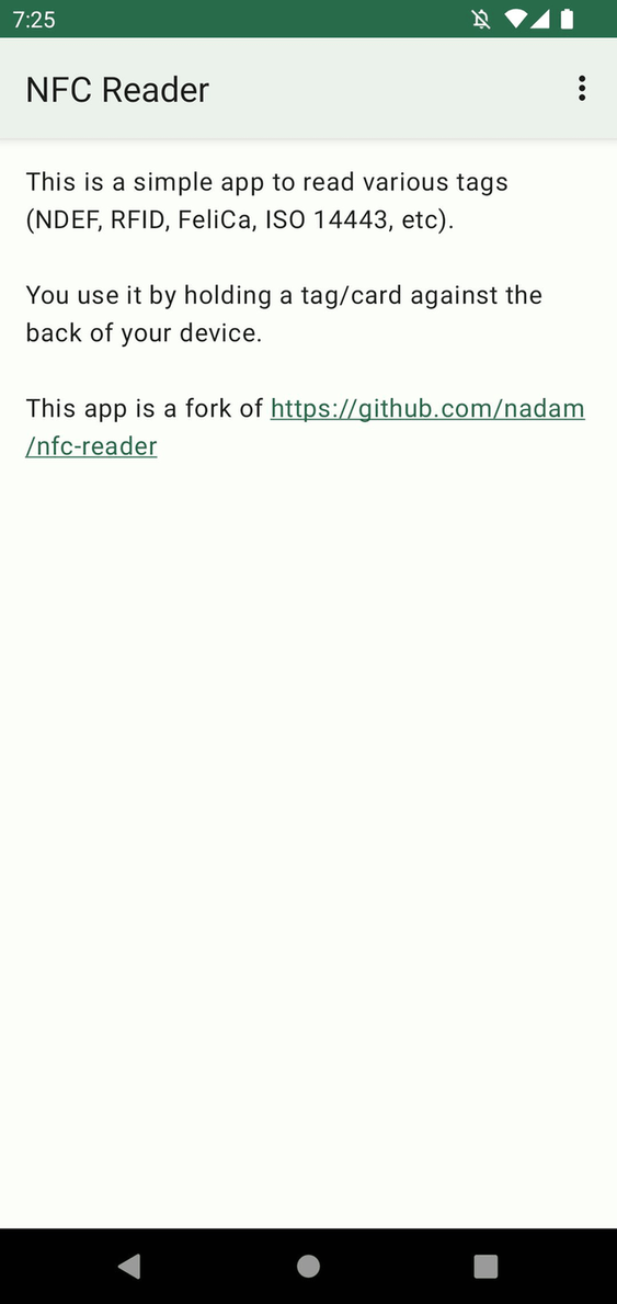 NFC Reader screenshot